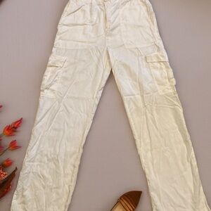 SANCTUARY 100% LYOCELL White Cargo Pants